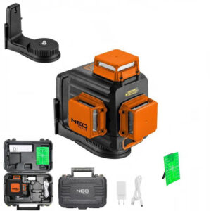 Laser 3D cu linie în cruce și fascicul verde, 20m | NEO TOOLS