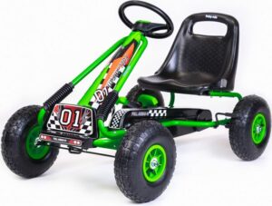 Kart pentru copii cu frână de mână, verde, 30 kg | COSTWAY