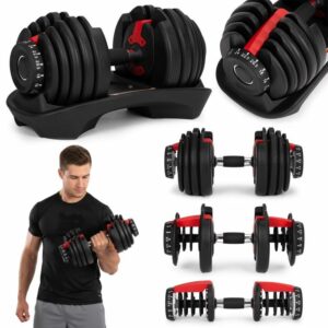 Gantere reglabile cu suport, 2,5-24 kg | ModernHome