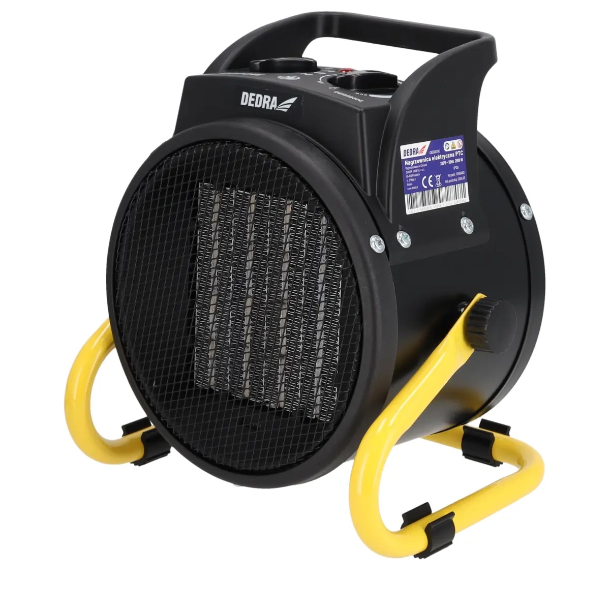 Încălzitor electric PTC, 2kW, rotund | DEDRA Încălzitor electric PTC, 2kW, rotund | DEDRA