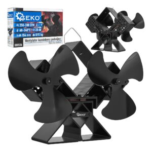 Ventilator dublu pentru șemineu, termoelectric, 154 mm | GEKO