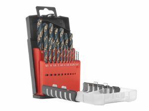 Set de burghie HSS pentru metal, 19 buc, 1,0-10,0 mm | GEKO