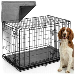 Cușcă pentru câini cu covoraș PH-201, M, 91x57x62cm | Pethaus