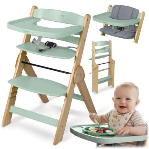 Scaun de masă pentru copii Timo 2-în-1, verde | Nukido