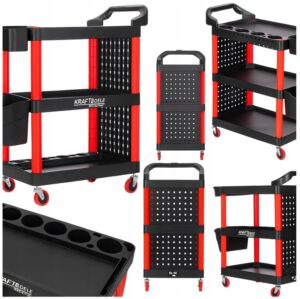 Cărucior de atelier, 3 rafturi | KD1076