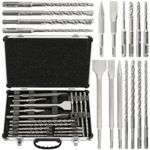 Set de burghie și dălți, SDS PLUS, 17 buc | PM-ZWD-17T