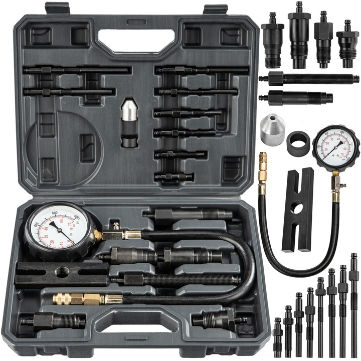 Tester de compresie pentru motoare diesel, 16 buc | PM-MCSD-16T Tester de compresie pentru motoare diesel, 16 buc | PM-MCSD-16T