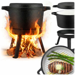 Ceainic din fontă cu tigaie 2 în 1 BD-480, 8L, emailat | Berdsen