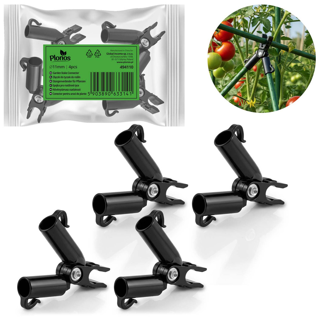 Cuplaje pentru tije de susținere PL-941, tip A, 4 buc, 11 mm, negre | Plonos Cuplaje pentru tije de susținere PL-941, tip A, 4 buc, 11 mm, negre | Plonos