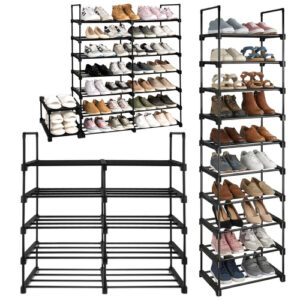 Suport pentru încălțăminte 2 în 1, 10 rafturi, 45x30x174cm | Ruhhy