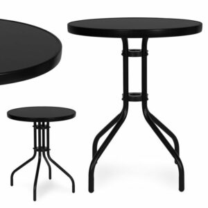 Masă rotundă de grădină, 60cm, neagră | MultiGarden