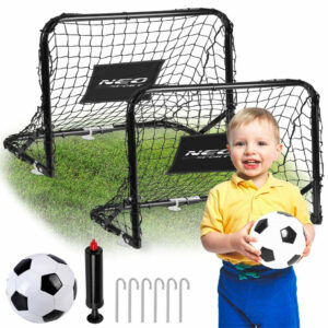 Portă de fotbal NS-486, 2 buc, 60x45x25cm, neagră | NEO sport