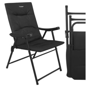 Scaun de camping, 59x70x91cm, negru | Trizand
