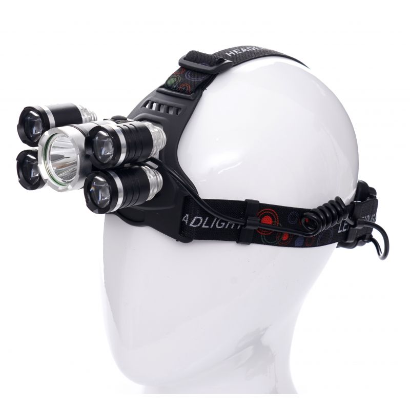 Lanternă frontală LED, 1xT6 LED + 4xQ5 LED | KD1247 Lanternă frontală LED, 1xT6 LED + 4xQ5 LED | KD1247