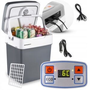 Frigider turistic Icemax 2-în-1, 29 L, Gri | Berdsen